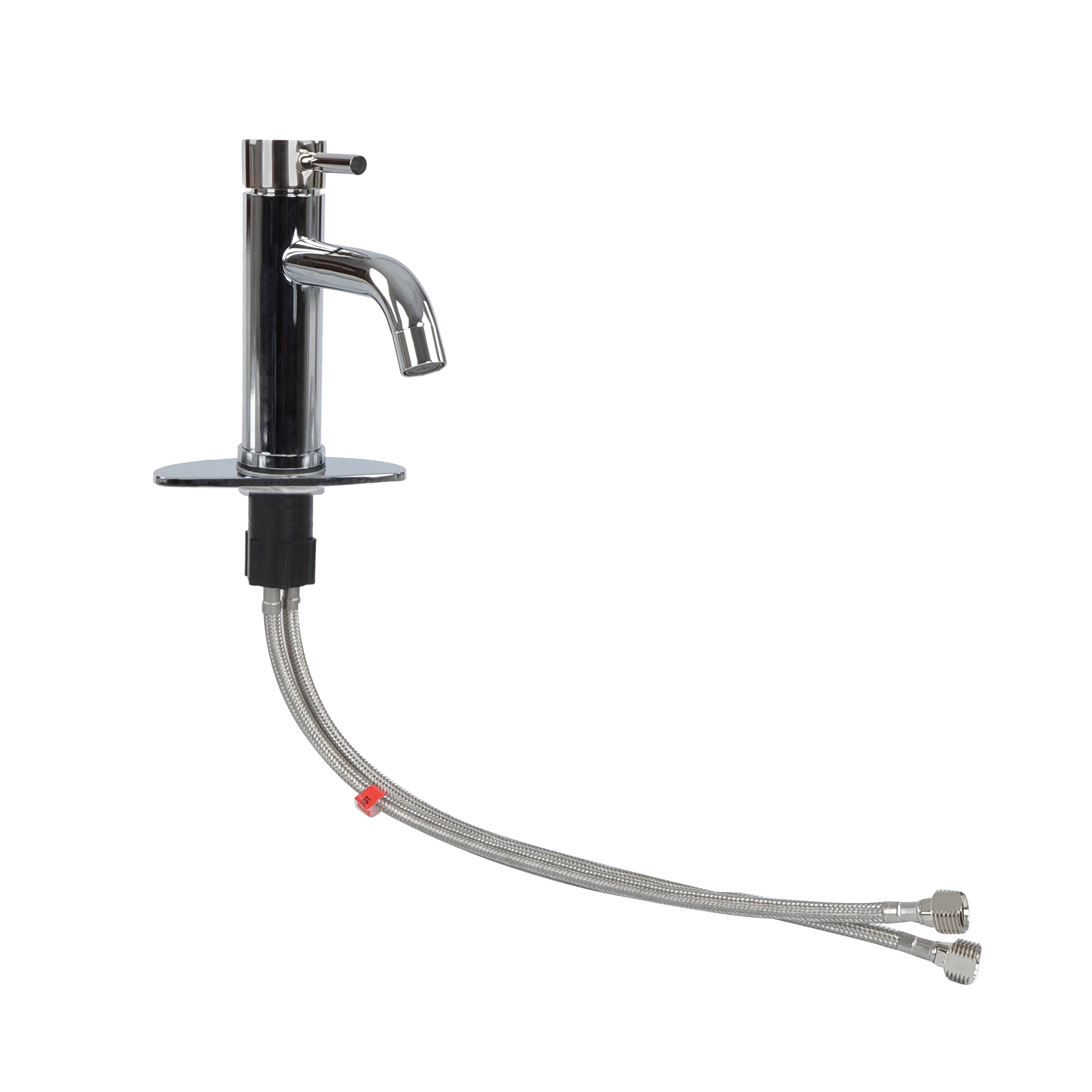 RV Kitchen Faucet Empire Faucets - Chrome Finish Travel Trailer Faucet for Campers, Single Handle Metallic Spout
