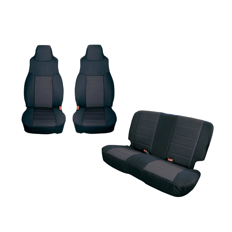Seat Cover Kit, Black | Rugged Ridge | 13292.01 | Fits 1997-2002 Jeep Wrangler TJ
