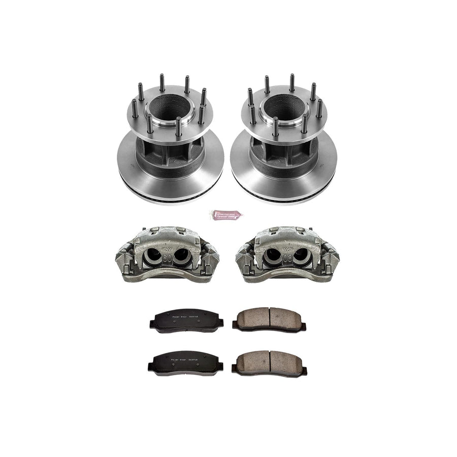Power Stop KCOE4597 Stock Replacement Front Brake Kit (with Calipers) For Ford F-350 Super Duty 2005-2007 [Model Specific]
