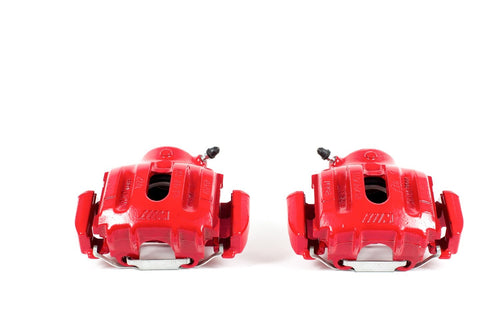 Power Stop Pair of High-Temp Red Powder Coated Calipers Front For BMW M3 1994-1999, BMW M5 1991-1993, BMW Z3 1998-2002 [Model Specific]