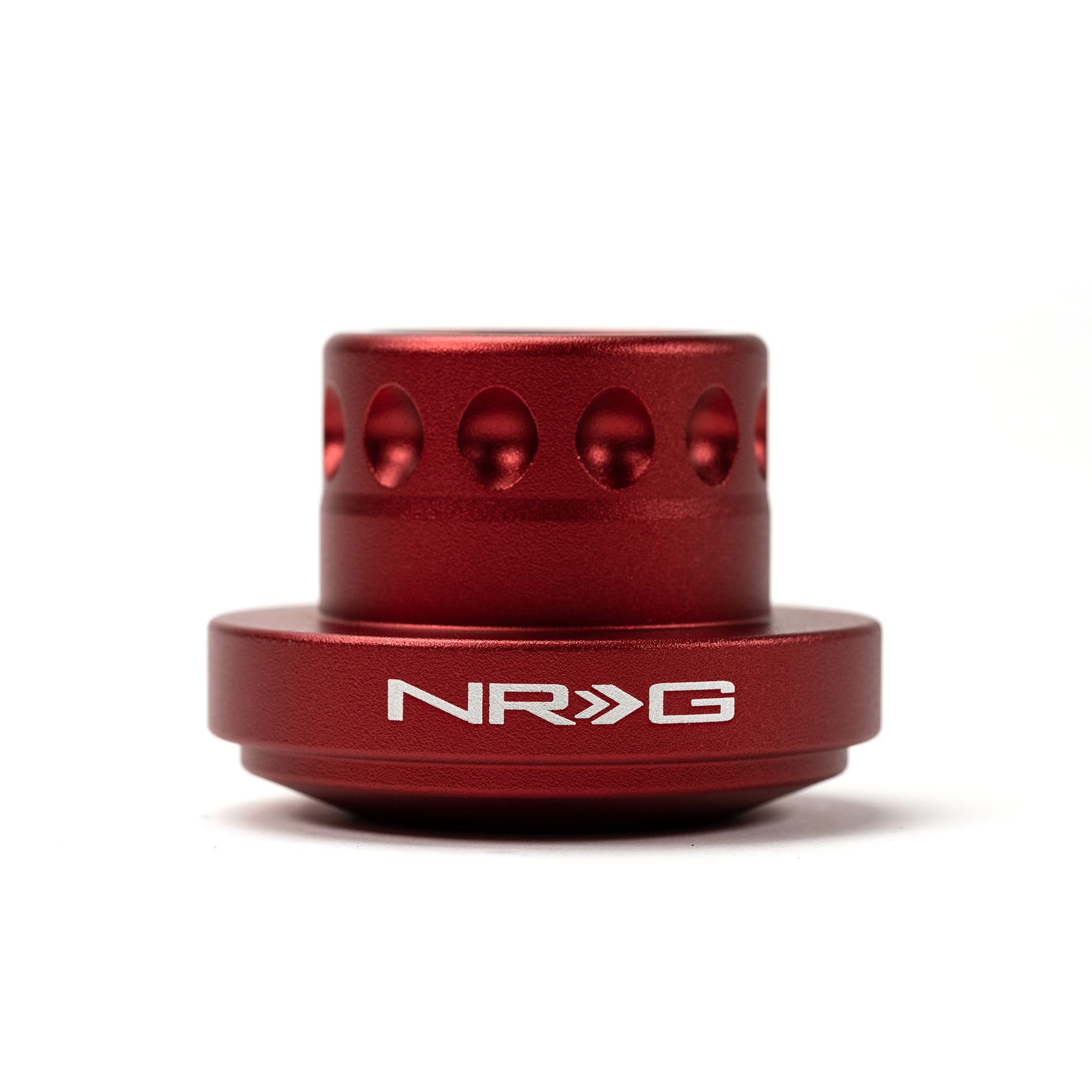 NRG Innovations Version 2 NRG-SRK-RLE36H-RD Race Steering Wheel Quick Release Short Hub Adapter, Up To 1" Shorter Overall, Red Body