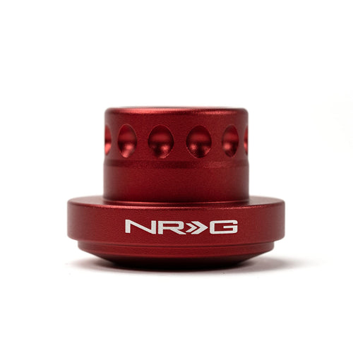 NRG Innovations Version 2 NRG-SRK-RLE36H-RD Race Steering Wheel Quick Release Short Hub Adapter, Up To 1" Shorter Overall, Red Body