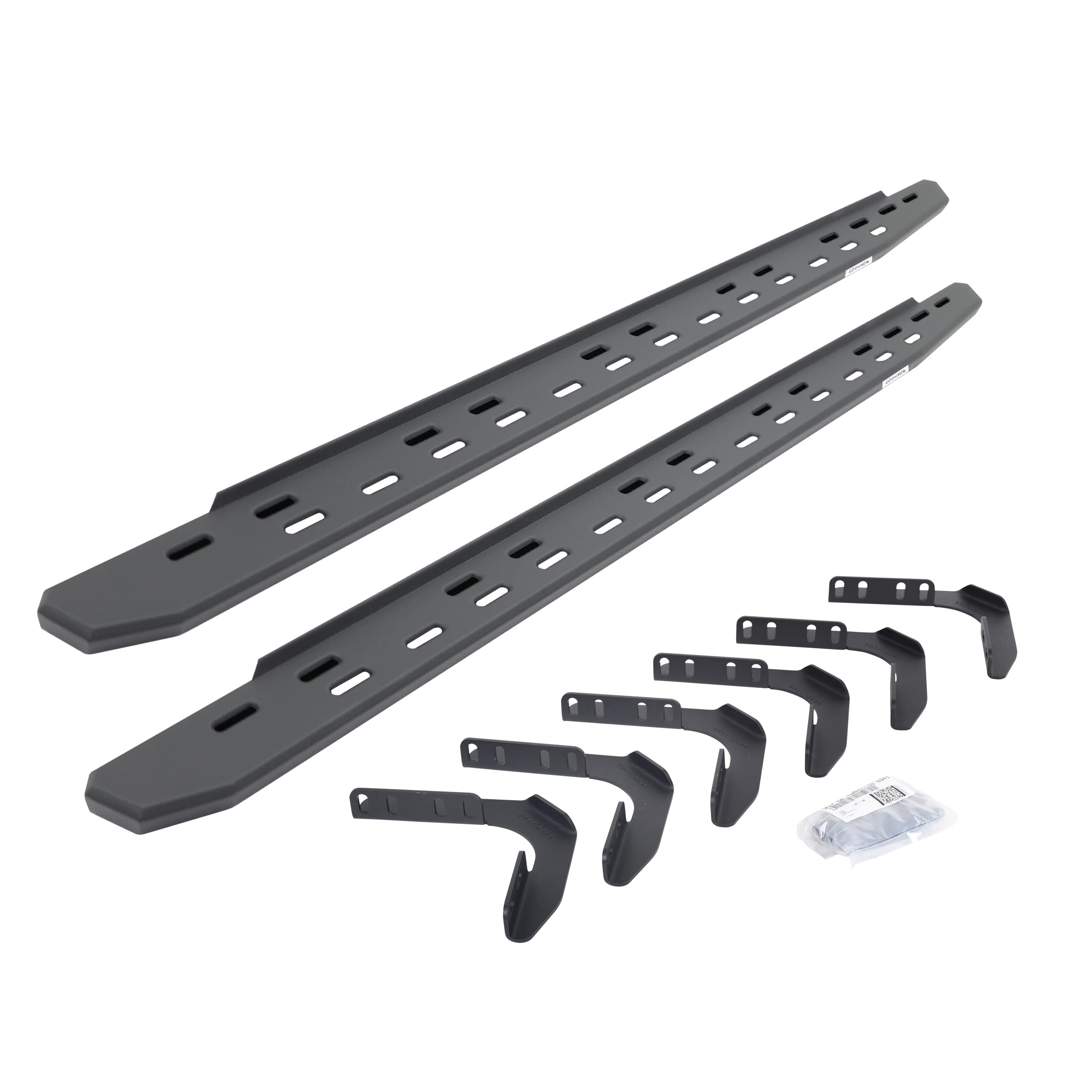 Go Rhino Slim RB30 Running Boards & Brackets | Galvanized Steel, Textured Black | 69617680SPC | Fits 1999-2016 Ford F-250, F-350 Super Duty Super Cab Pickup