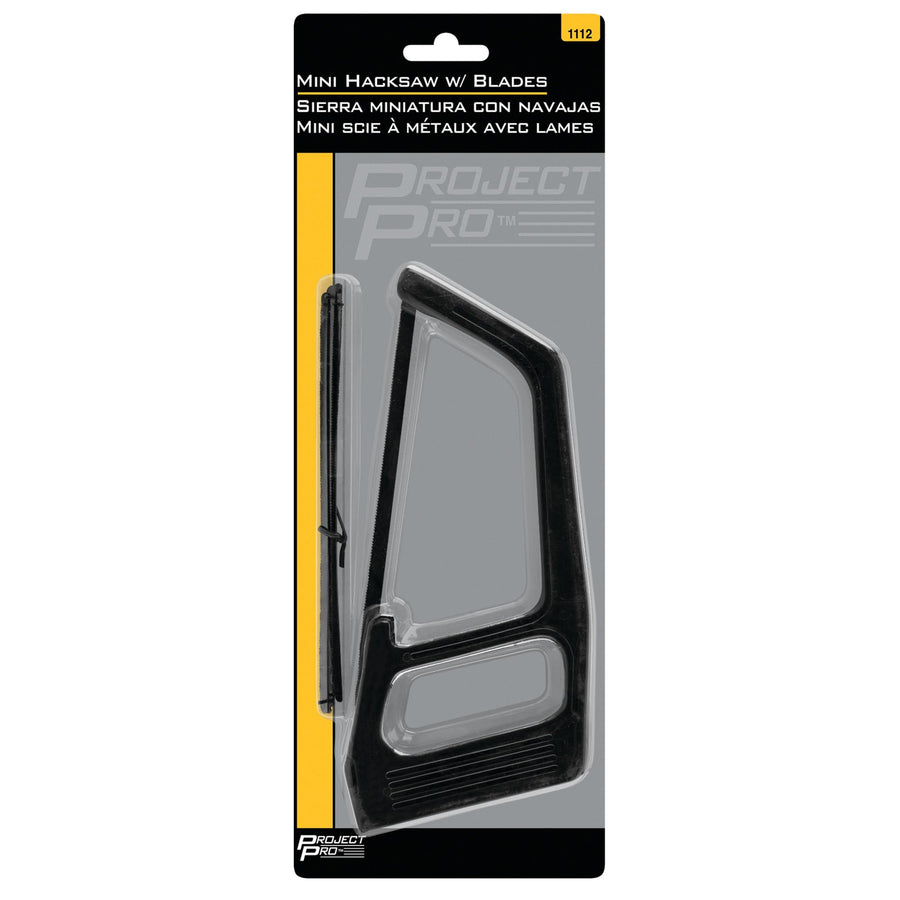 Mini Hacksaw Performance Tool 1112 with Hardened and Tempered High Carbon Steel Blades, Includes 4 Extra Blades