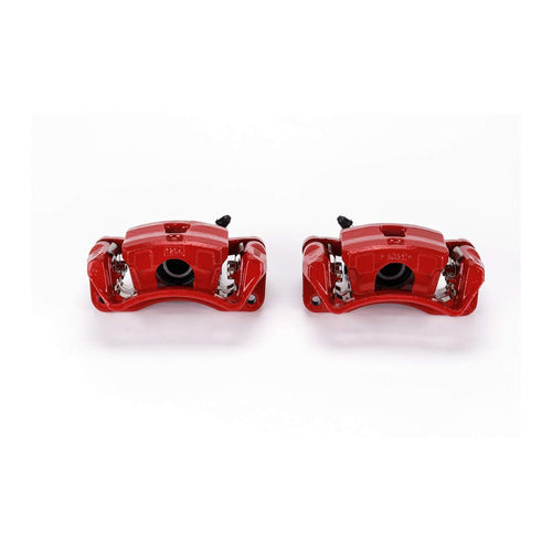 Power Stop Pair of High-Temp Red Powder Coated Calipers Rear For Mitsubishi Eclipse 2006-2012, Mitsubishi Galant 2004-2012 [Model Specific]