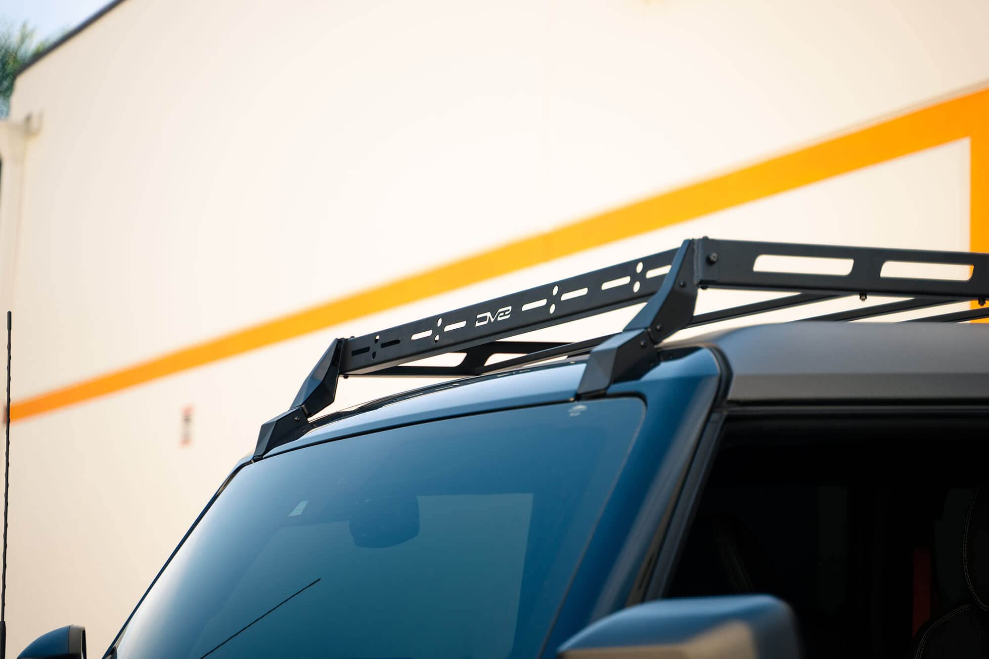 Hard Top Roof Rack DV8 Offroad for 2021-2025 Ford Bronco 4-Door | OEM Hardtop | Mounts 40” & 50” Light Bar | Bolt-On Installation | Multiple Tie Down Points | 200 lb Capacity | Multiple Accessories