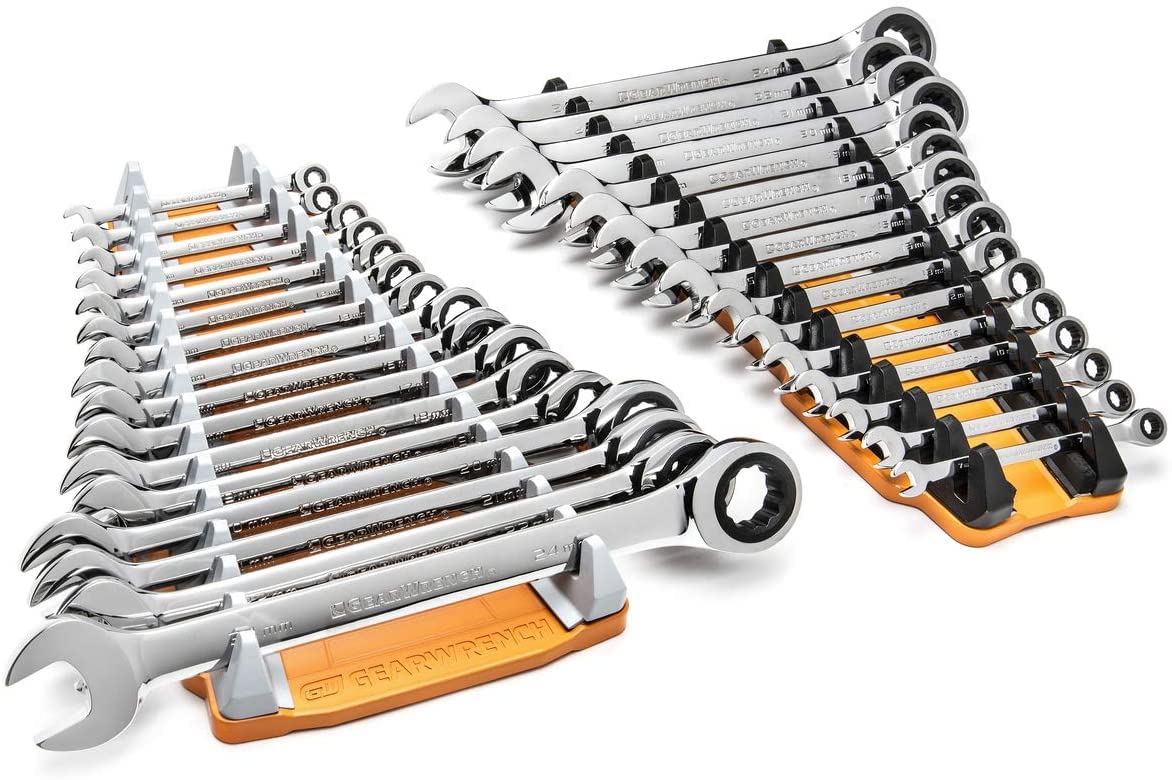 2 Pc. GEARWRENCH Reversible Wrench Rack, 16 Slot - 83121