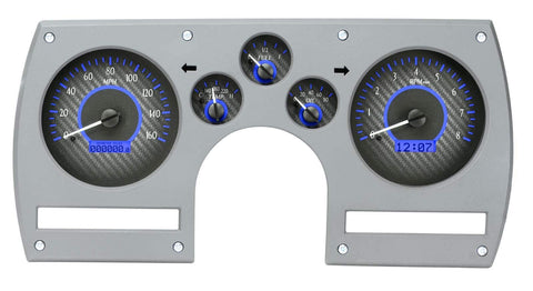 Chevy Camaro VHX System, Carbon Fiber Face - Blue Display 1982-89