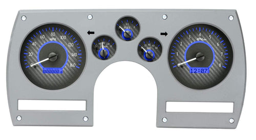 Chevy Camaro VHX System, Carbon Fiber Face - Blue Display 1982-89