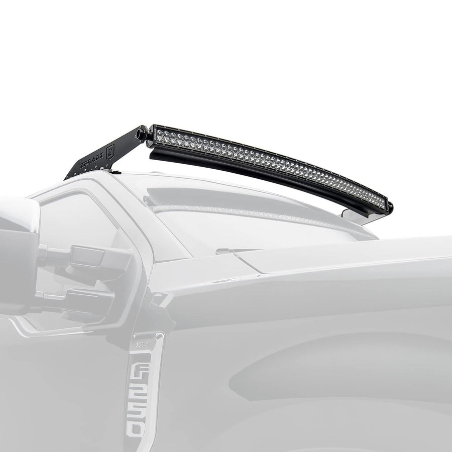 ZROADZ LED Bar Kit Front Roof Mounted - Compatible w/ 2017-2022 ALL Ford F-250, F-350, F-450, F-550 Complete Kit with Mounting Brackets, 52" Curved Zroadz Led bar & Wiring Harness- PN #Z335471-KIT