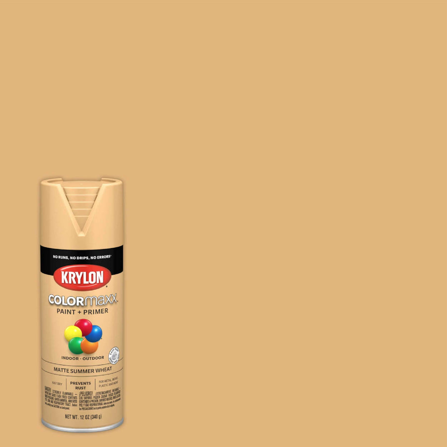 Krylon® COLORmaxx 5595, Summer Wheat, Matte-12 Ounce Aerosol Paint, (Pack of 1)