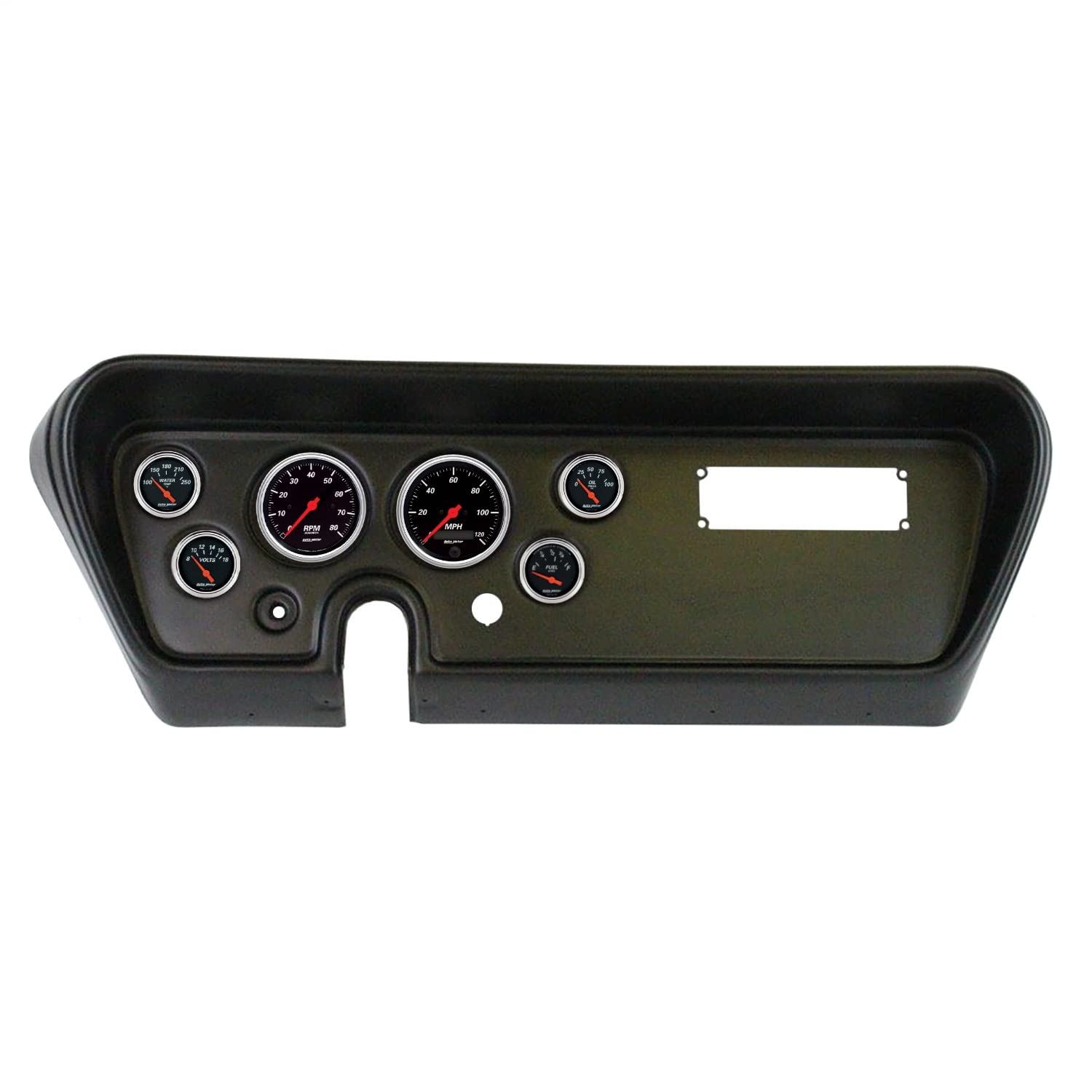 AutoMeter Dash Kit Direct Fit, (3 3/8" X2, 2 1/16" X4), Pontiac GTO 66, Designer Black (2111-06)