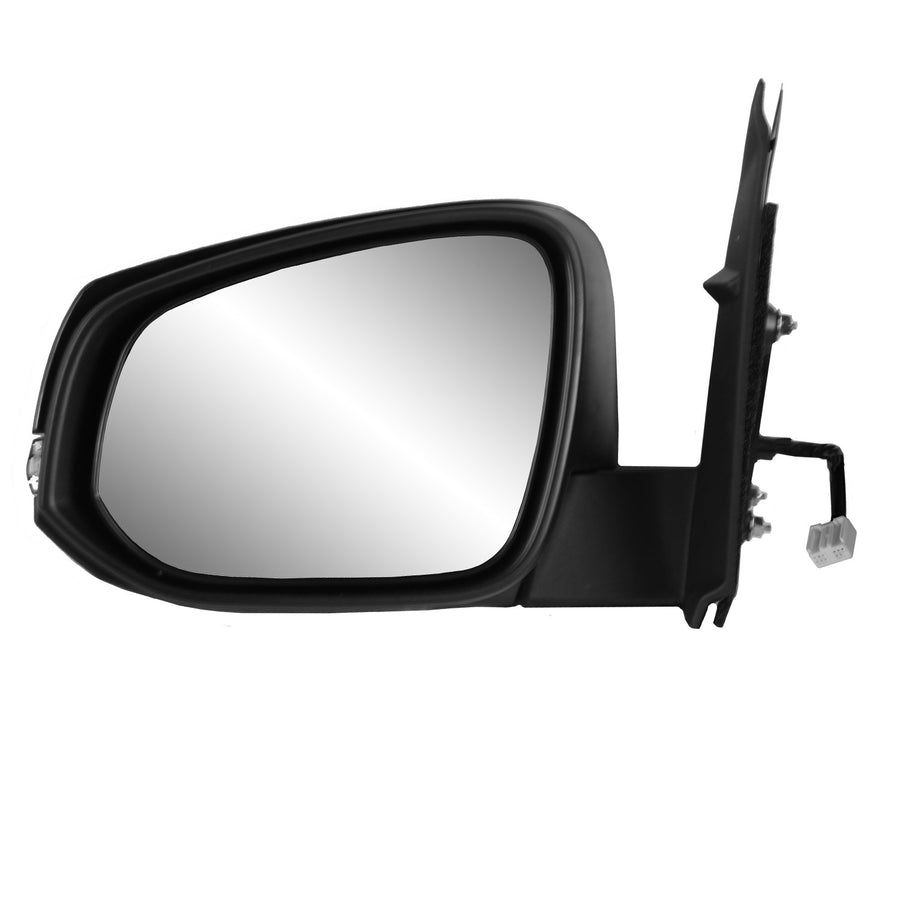 Driver Side Fit Mirror for Toyota Tacoma, Textured Black w/PTM Cover, w/Turn Signal, Foldaway, w/o Puddle lamp, w/o spot Mirror, w/o Blind spot Detection System, Heated Power (70216T)