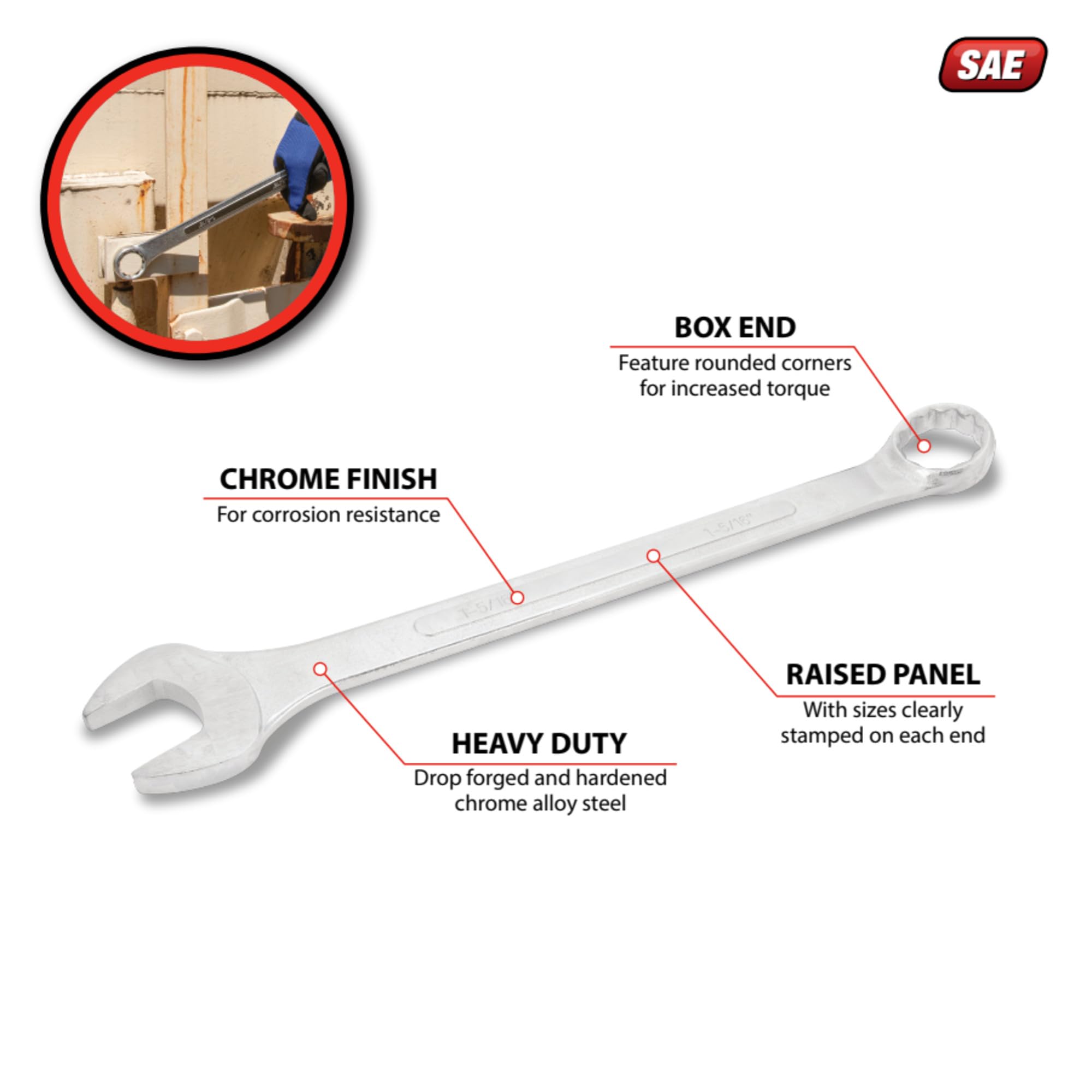 1-5/16-Inch Performance Tool Jumbo Wrench W376B