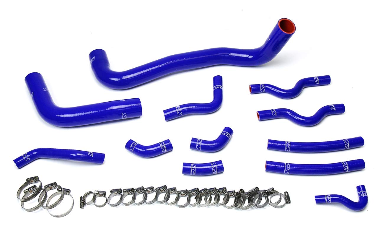 Blue HPS 57-1610-BLUE Silicone Radiator and Heater Hose Kit Coolant