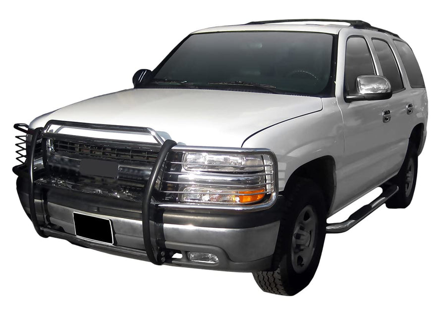 Bumper Guard Modular S/S Black Horse Grille Compatible with 1999-2002 Silverado 1500|00-06 Suburban 1500|2000-2006 Tahoe|00-06 GMC Yukon|2000-2006 GMC Yukon XL 1500-17GT23MSS