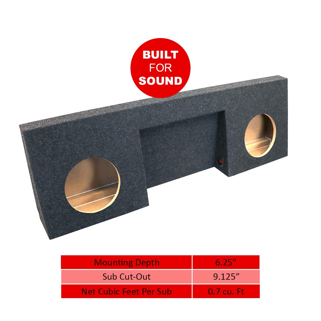 Bbox Dual 10” A168-10CPA Sealed Subwoofer Enclosure Fits 2007-2013 Chevrolet/GMC Silverado & Sierra Regular Cab