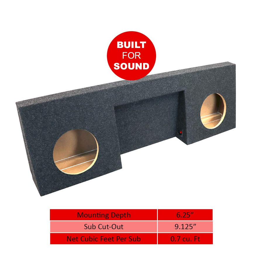 Bbox Dual 10” A168-10CPA Sealed Subwoofer Enclosure Fits 2007-2013 Chevrolet/GMC Silverado & Sierra Regular Cab