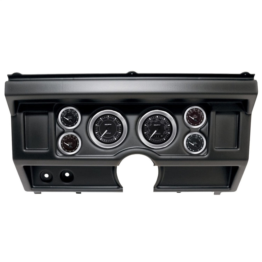 AutoMeter Dash Kit Direct Fit, (3 3/8" X2, 2 1/16" X4), Ford Truck No Ac 80-86, Chrono (2918-04)