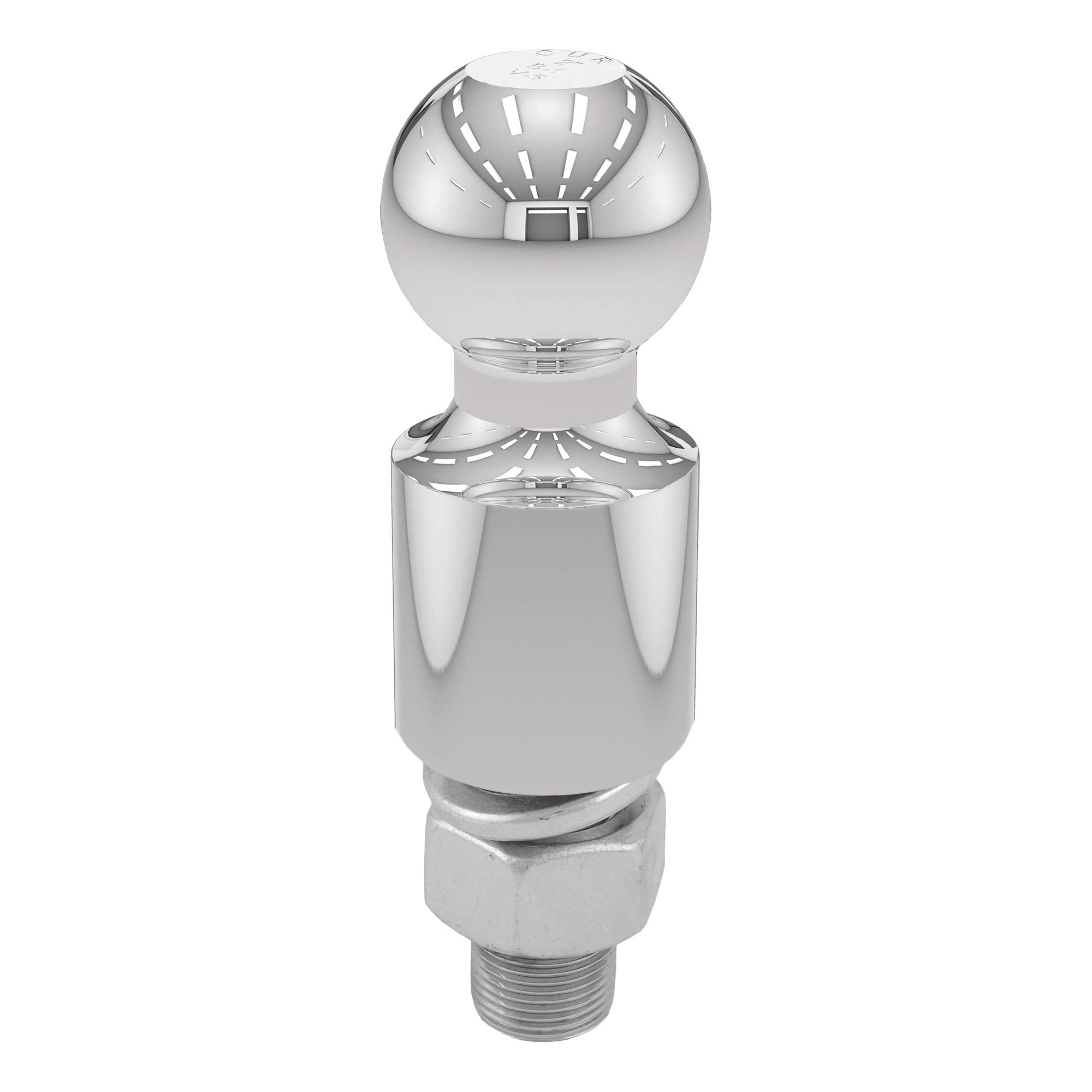 CURT 40034 Trailer Hitch Ball Chrome, 6,000 lbs, 2-Inch Rise, 2-Inch Diameter, 1 x 2-1/8-Inch Shank