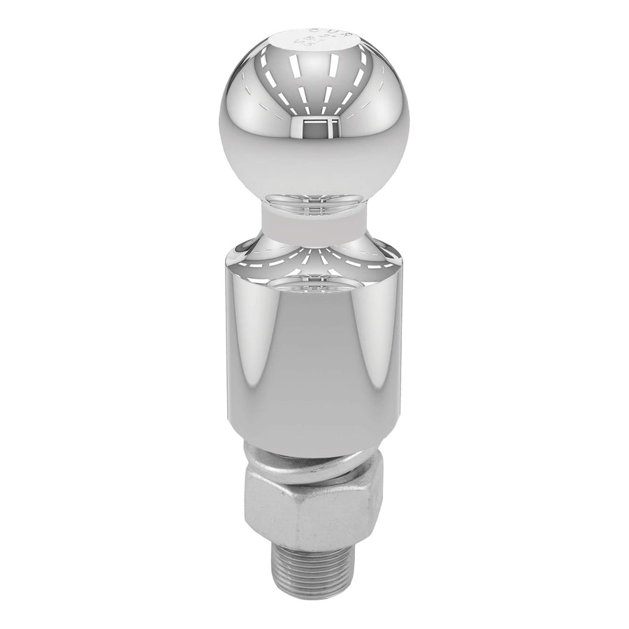CURT 40034 Trailer Hitch Ball Chrome, 6,000 lbs, 2-Inch Rise, 2-Inch Diameter, 1 x 2-1/8-Inch Shank