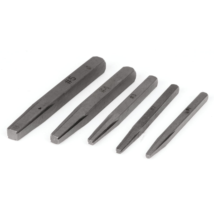 5-Piece Performance Tool W8605 Screw Extractor Set - Remove Damaged or Stripped Screws and Bolts with Carbon Steel Extractors