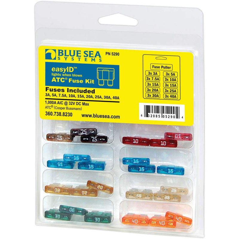 EasyID Blue Sea Systems 5290 Illuminating ATC Fuse Kit, Beige