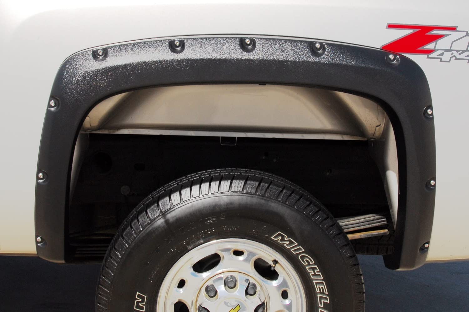 Lund Elite Series RX106TB Black Rivet Style Textured Rear Fender Flare - 2 Piece