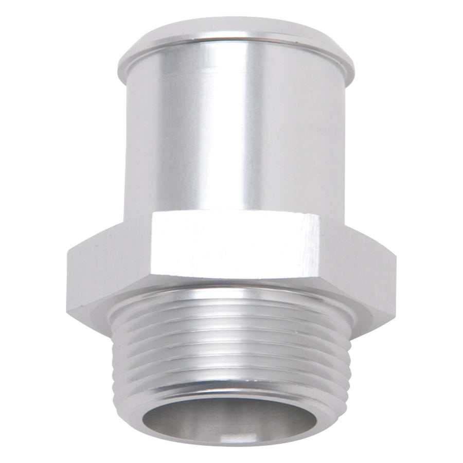 Edelbrock Heater Hose Fitting Straight 3/8 in. NPT and 5/8 in. Barb Clear Anodized 8188
