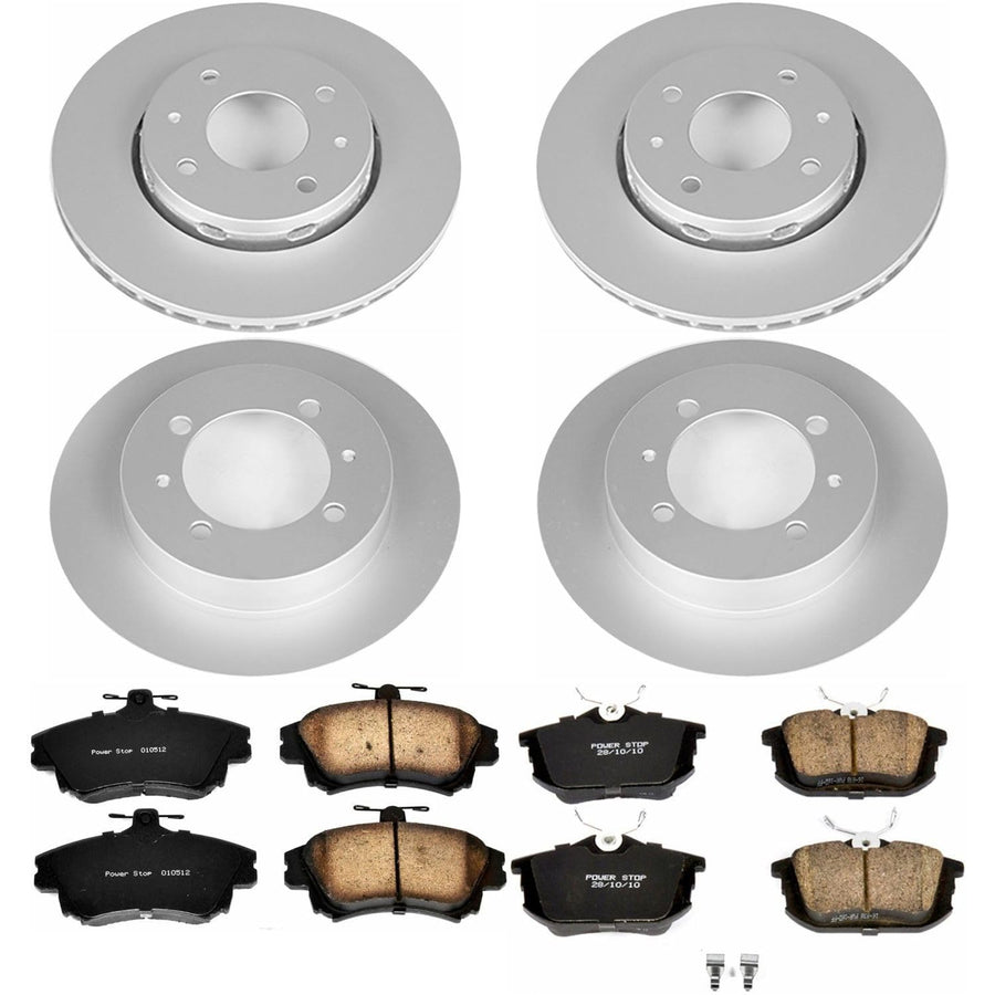 Power Stop CRK912 Z23 Evolution Geomet Coated Brake Kit Front and Rear For Volvo S40 2000-2004, Volvo V40 2000-2004 [Model Specific]
