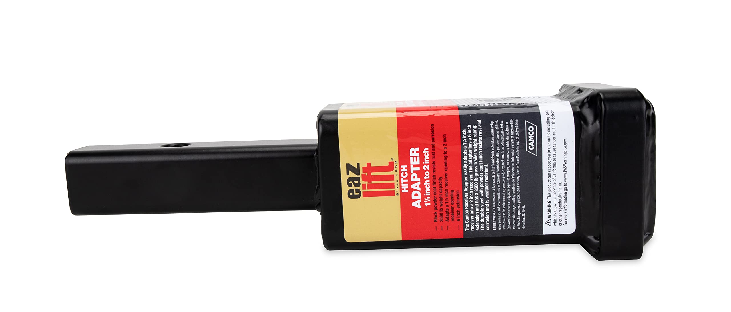 Eaz-Lift Adapter Hitch Receiver - Easily Adapts a 1 ¼" Receiver to a 2" Receiver | 6" Extension, 3,500 lb. Capacity (GTWR) | Durable Rust and Corrosion Resistant Steel - (48471)