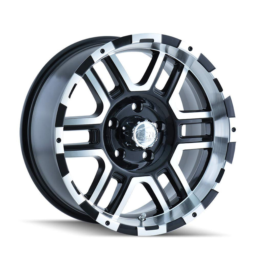 17x8 179, Bolt Pattern: 6x5/, Offset: 10, BLACK/MACHINED, set of 1