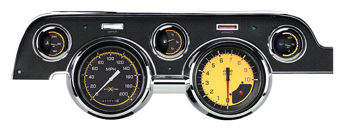 AutoCross Yellow Classic Instruments MU67AXY Gauge Package