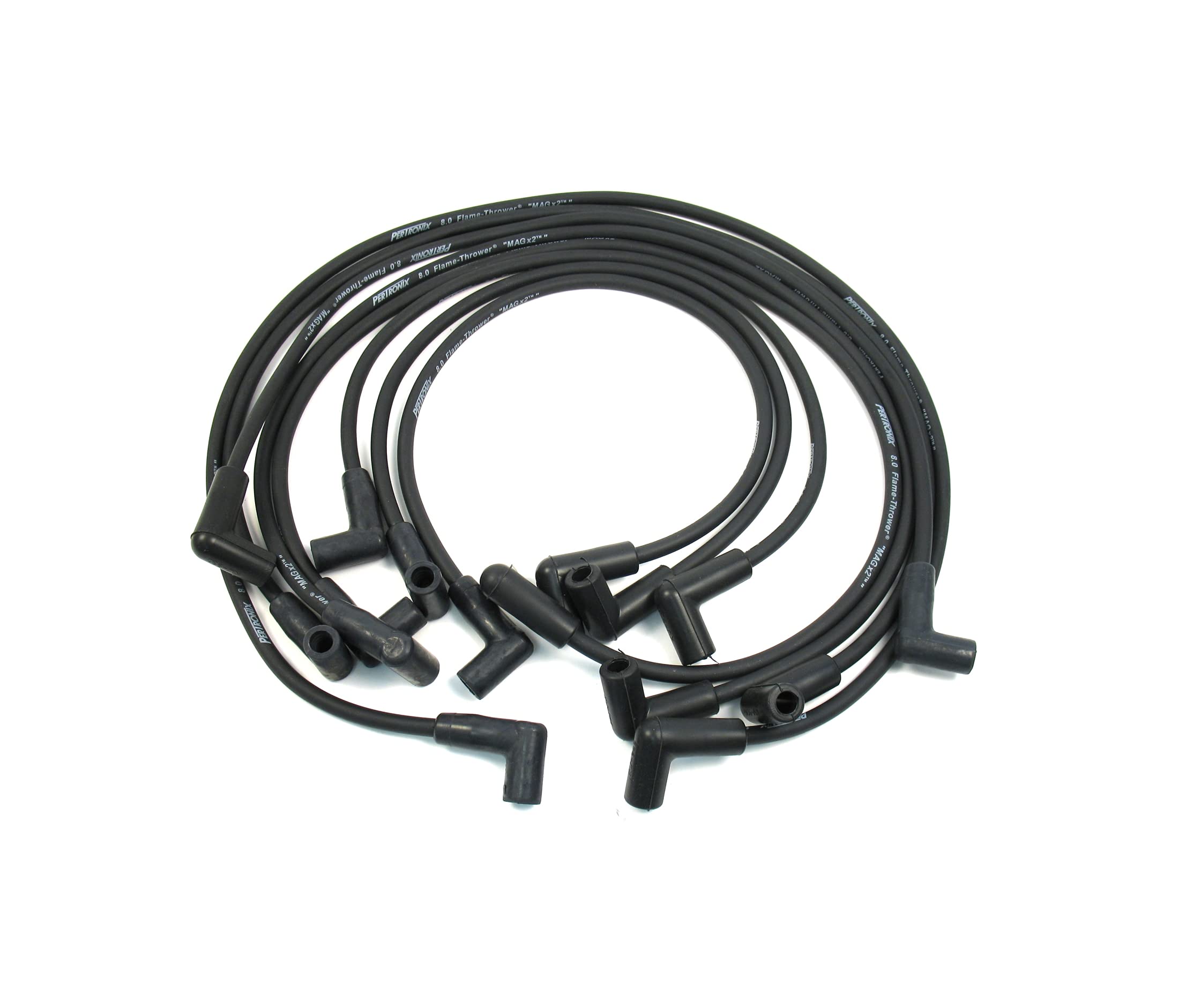 Flame-Thrower PerTronix 808210 Black 8mm Custom Fit Spark Plug Wire for 8 Cylinder GM