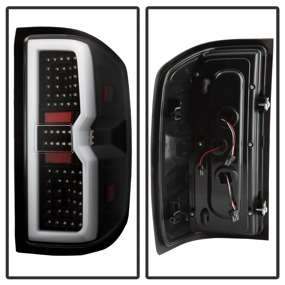 14-16 Chevrolet Silverado 1500 xTune Light Bar LED Tail Lights - Black (ALT-ON-CS14-LBLED-BK)