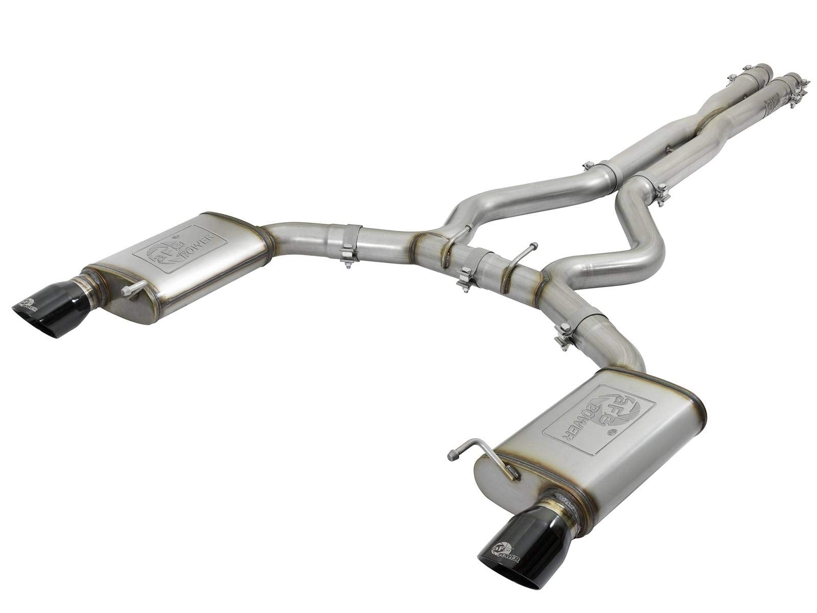 aFe Power Mach Force-Xp 49-33072-1B 3in 304 Stainless Steel Cat-Back Exhaust System with Black Tip, 1 Pack