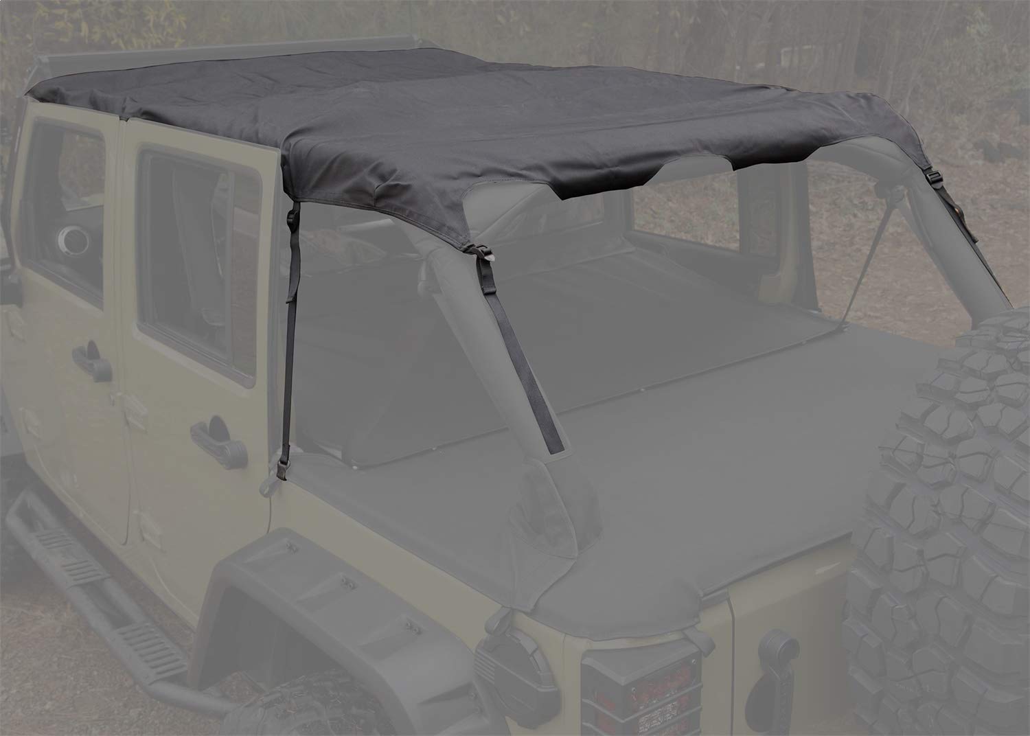 Montana Pocket Island Topper | Rugged Ridge, Black Diamond | 13622.35 | Fits 2010-2018 Jeep Wrangler JKU 4-Door