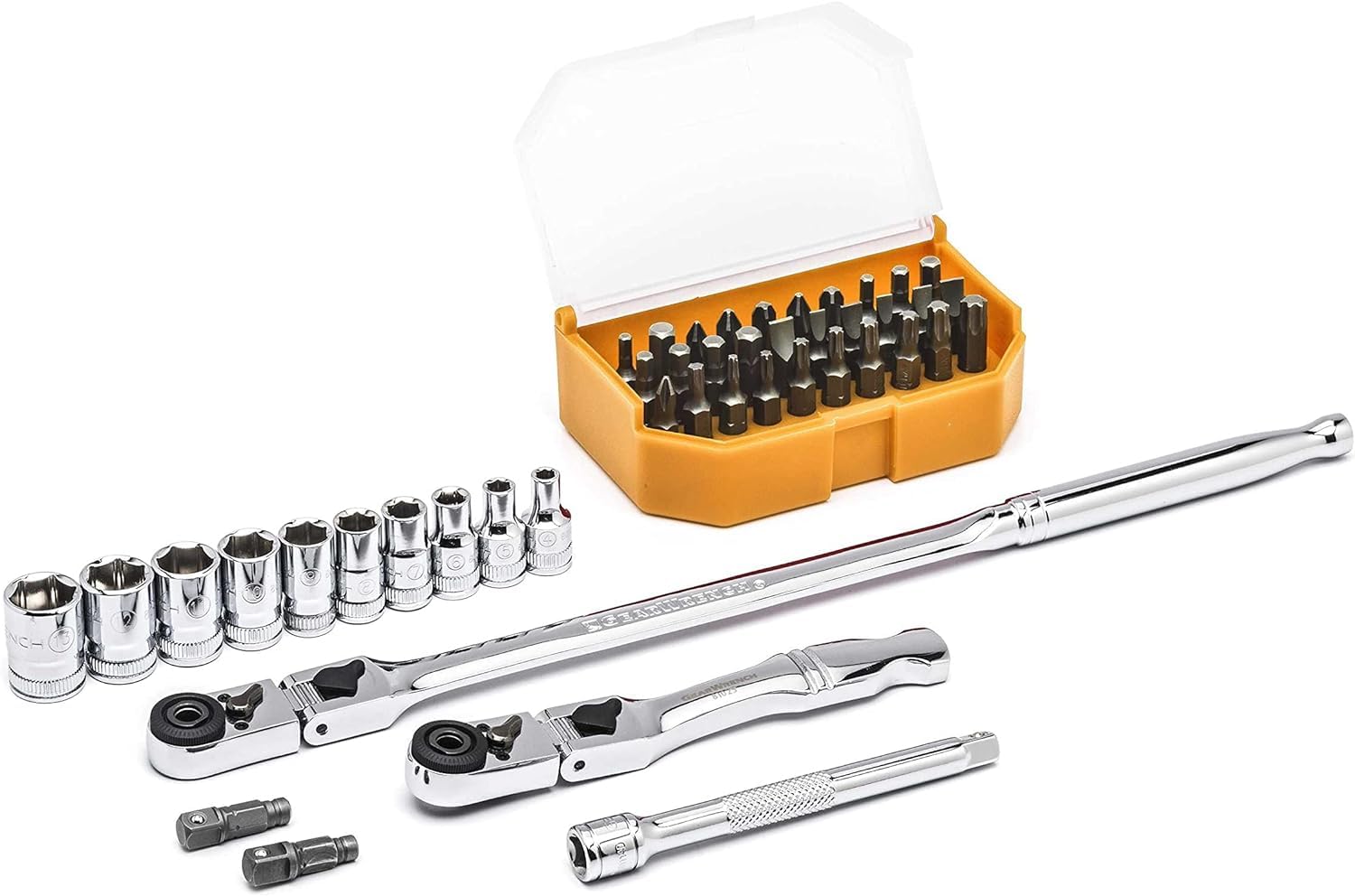 45 Pc. GEARWRENCH 1/4" Drive 6 Pt. Standard Slim Head Mechanics Tool Set, Metric - 81032