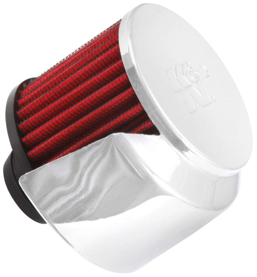 K&N Air Filter/Breather Vent: High Performance, Premium, Washable, Replacement Engine Filter: Filter Height: 2.5 in, Flange Length: 1 in, Shape: Breather, 62-1516