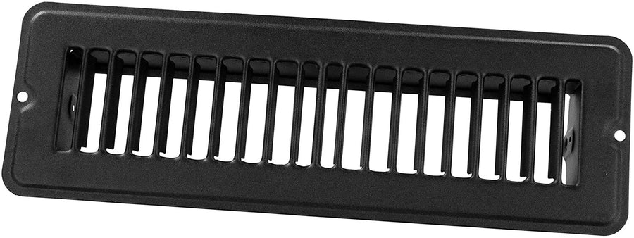 02-29175 JR Products Dampered Floor Register - Black, 4" x 10" (5)