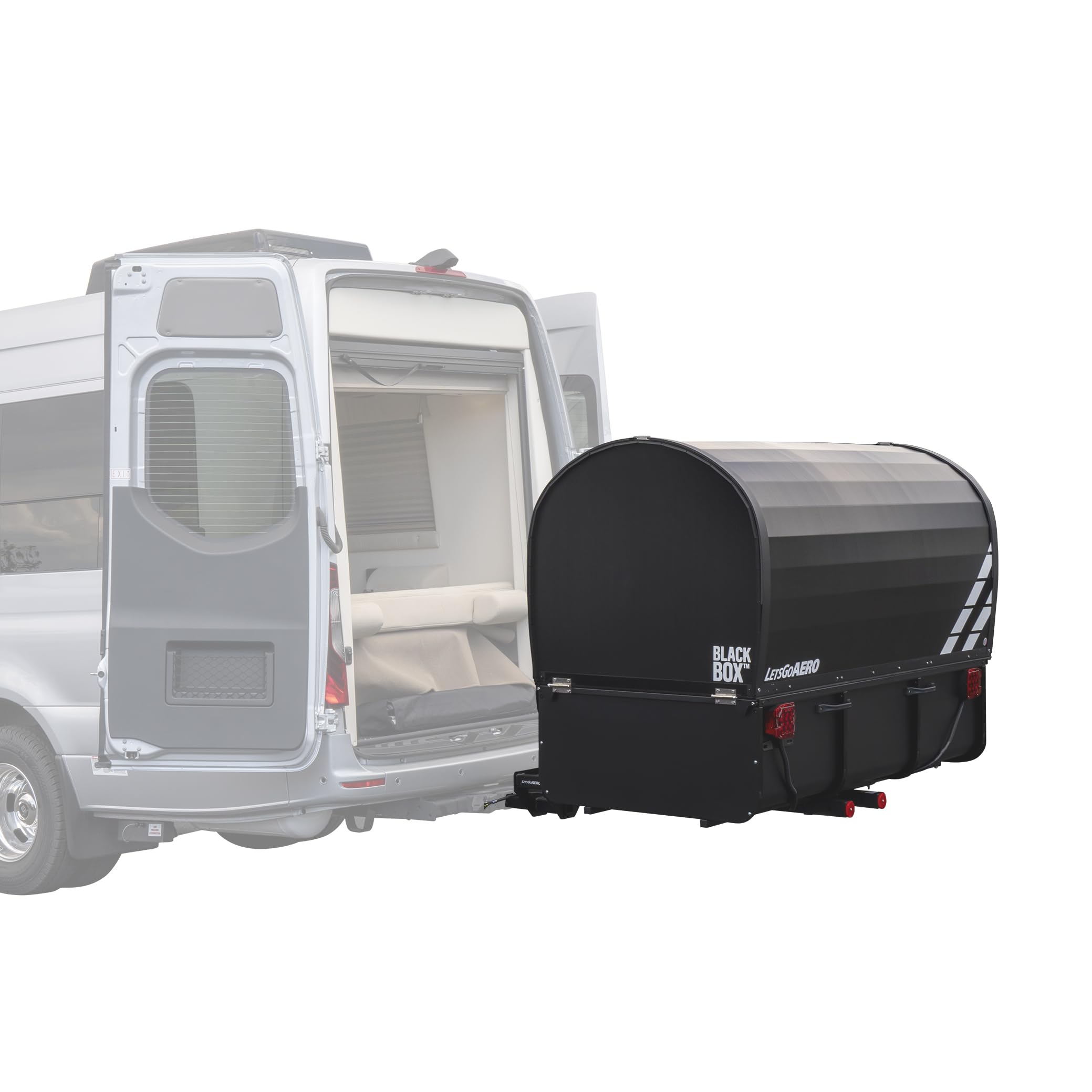 BlackBox PRO Let's Go Aero Enclosed Cargo Carrier | 64 cu. ft. | Slide-Out Platform