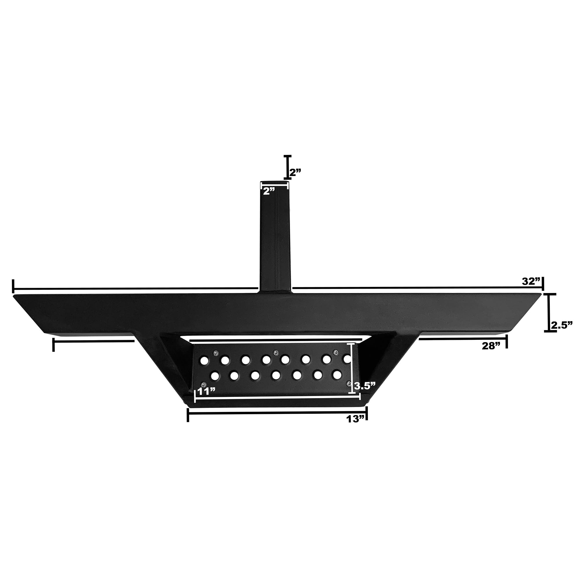 Impact Drop Step,Hitch Step Black Black Horse Compatible with All Truck and SUVs Equipped with 2" Receivers Come with Hitch pin and Anti-Rattling kit -IM-HSB