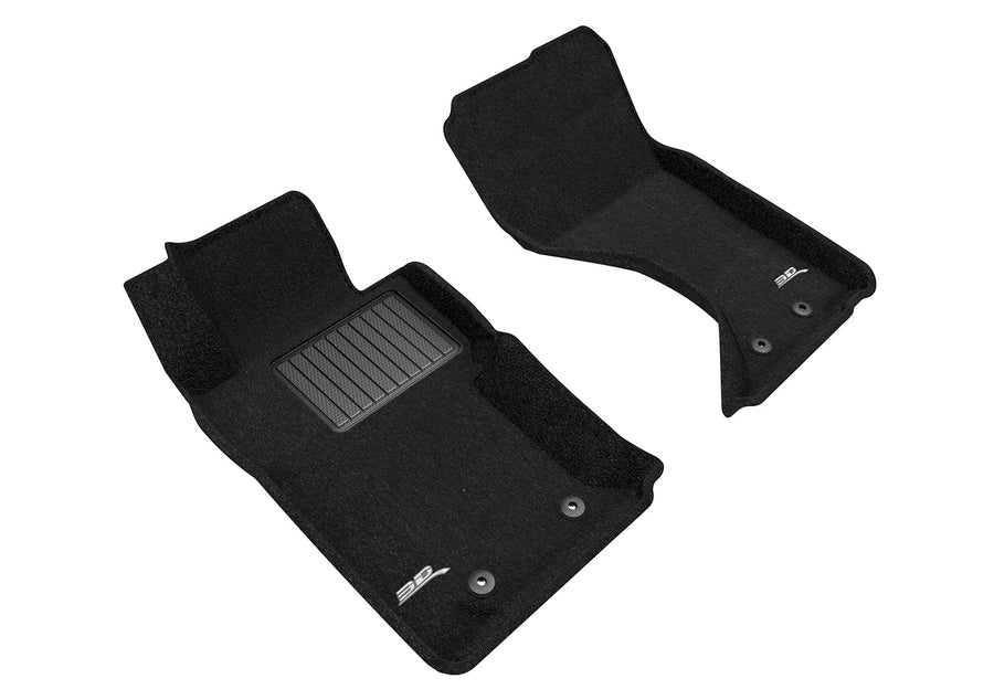 Custom Fit 3D MAXpider Elegant Floor Mat (Black) Compatible with Mazda MX-5 Miata 2016-2024 - Single Row Set