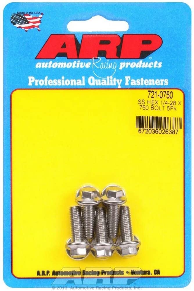 Bolt Kit ARP - SS 6pt 5pk 1/4-28 x .750