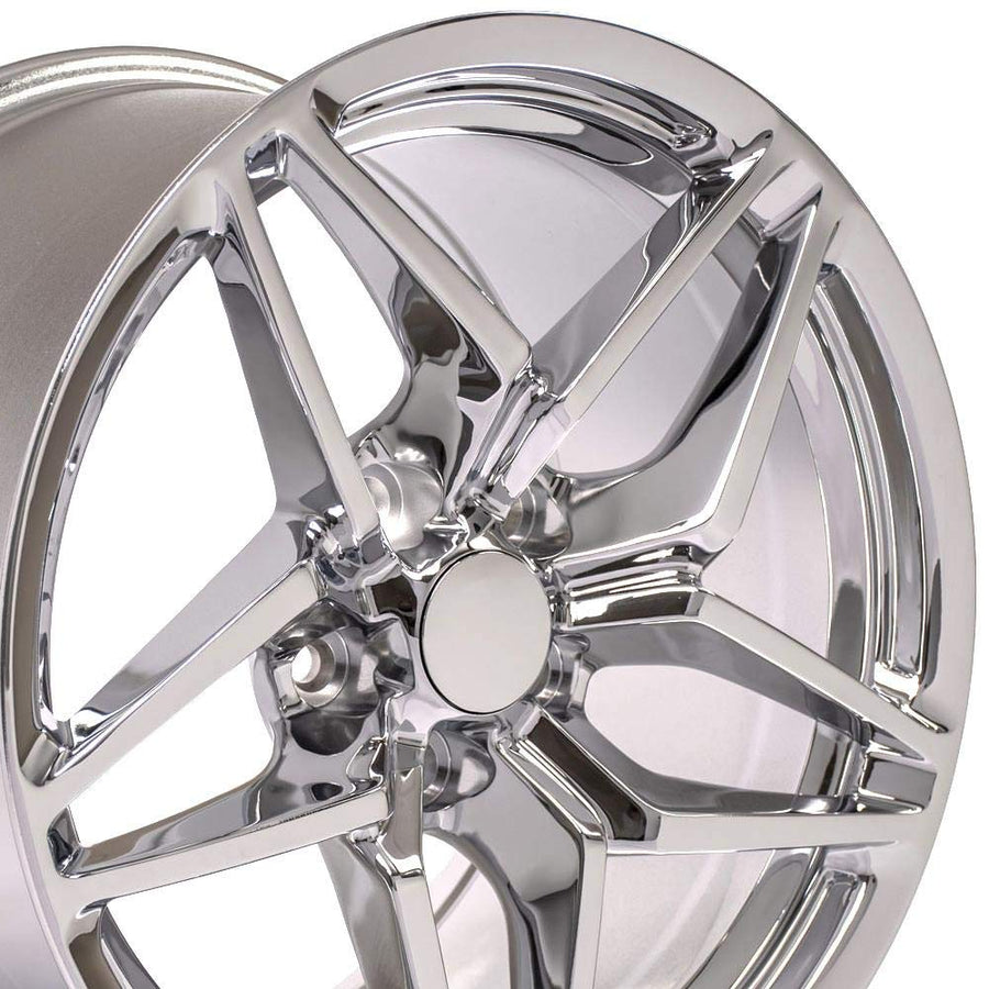 OE Wheels 18 Inch CV31 Rim Fits Corvette C7 ZR1 Style 5x120.65 18x10.5 Chrome - Hollander 5927 (1)