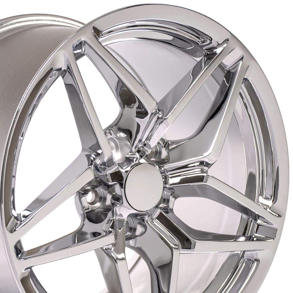 OE Wheels 18 Inch CV31 Rim Fits Corvette C7 ZR1 Style 5x120.65 18x10.5 Chrome - Hollander 5927 (1)