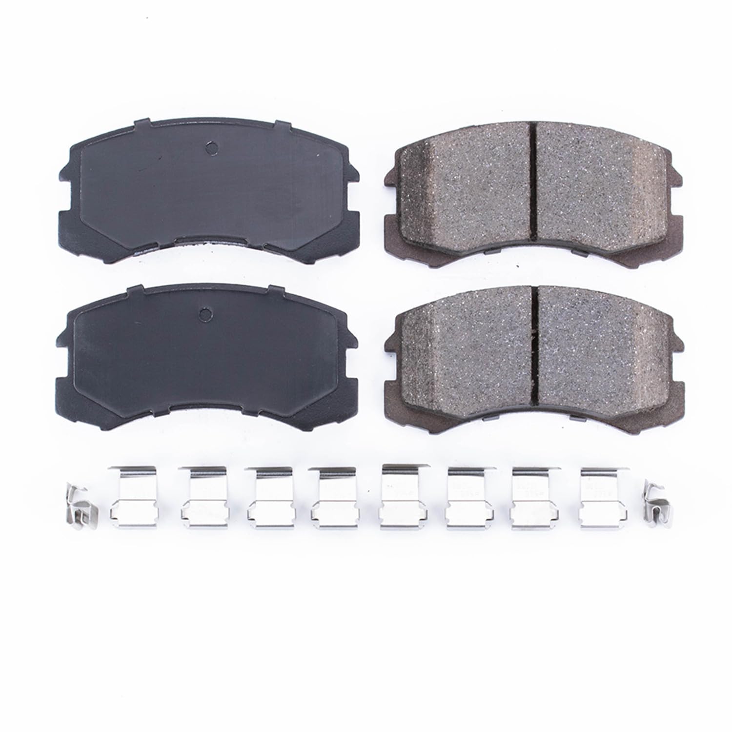 Front Brake Kit Power Stop For Mitsubishi Lancer 2002-07 - Ceramic Brake Pads With Installation Hardware, 17-904