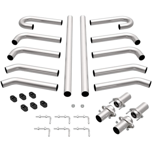 MagnaFlow Custom Builder Kit Performance Exhaust System 10703 - Stainless Steel 3in Main Piping Diameter, Dual Exhaust Type - Designed for Power and Sound