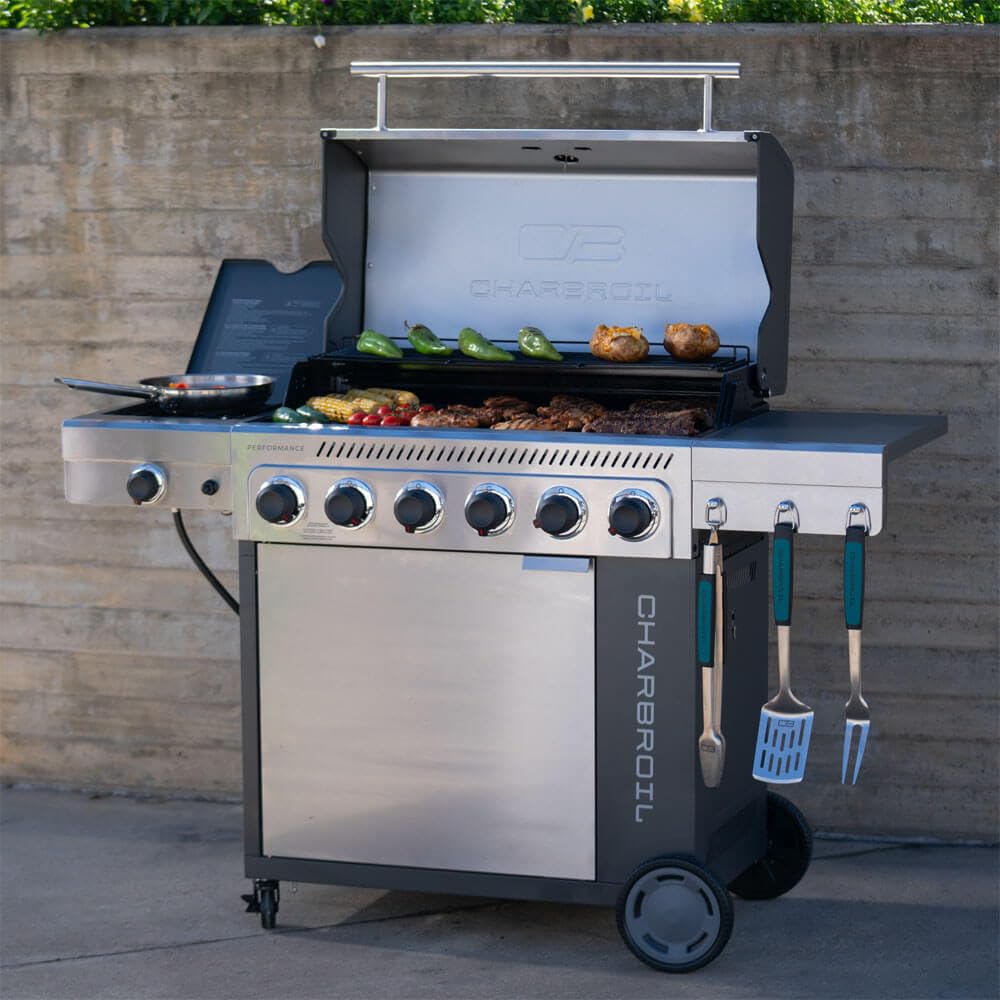 Performance Series Char-Broil 463286125 FlavorMax 6-Burner Gas Grill - Stainless
