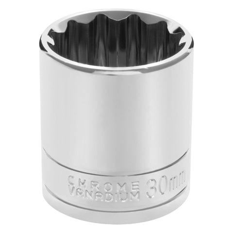 W32830 Performance Tool 1/2-Inch Drive 30mm 12Pt Chrome Vanadium Socket